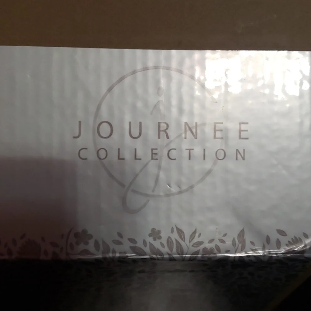 Journee Collection Sz 10 Cortini Black Pointed Toe Flat Open side NWT